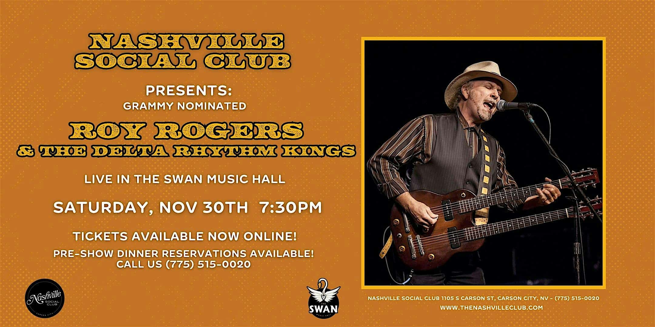 Roy Rogers & The Delta Rhythm Kings – Carson City, NV