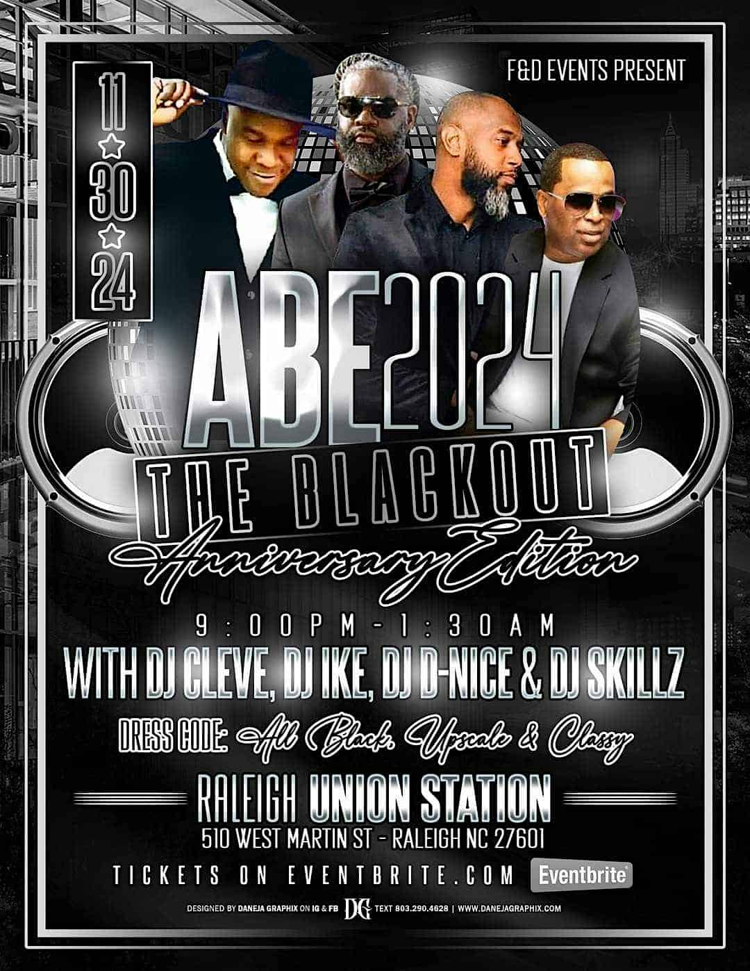 ABE 2024 The BLACKOUT Anniversary Edition with DJ Cleve, DJ Ike & DJ D-Nice – Raleigh, NC