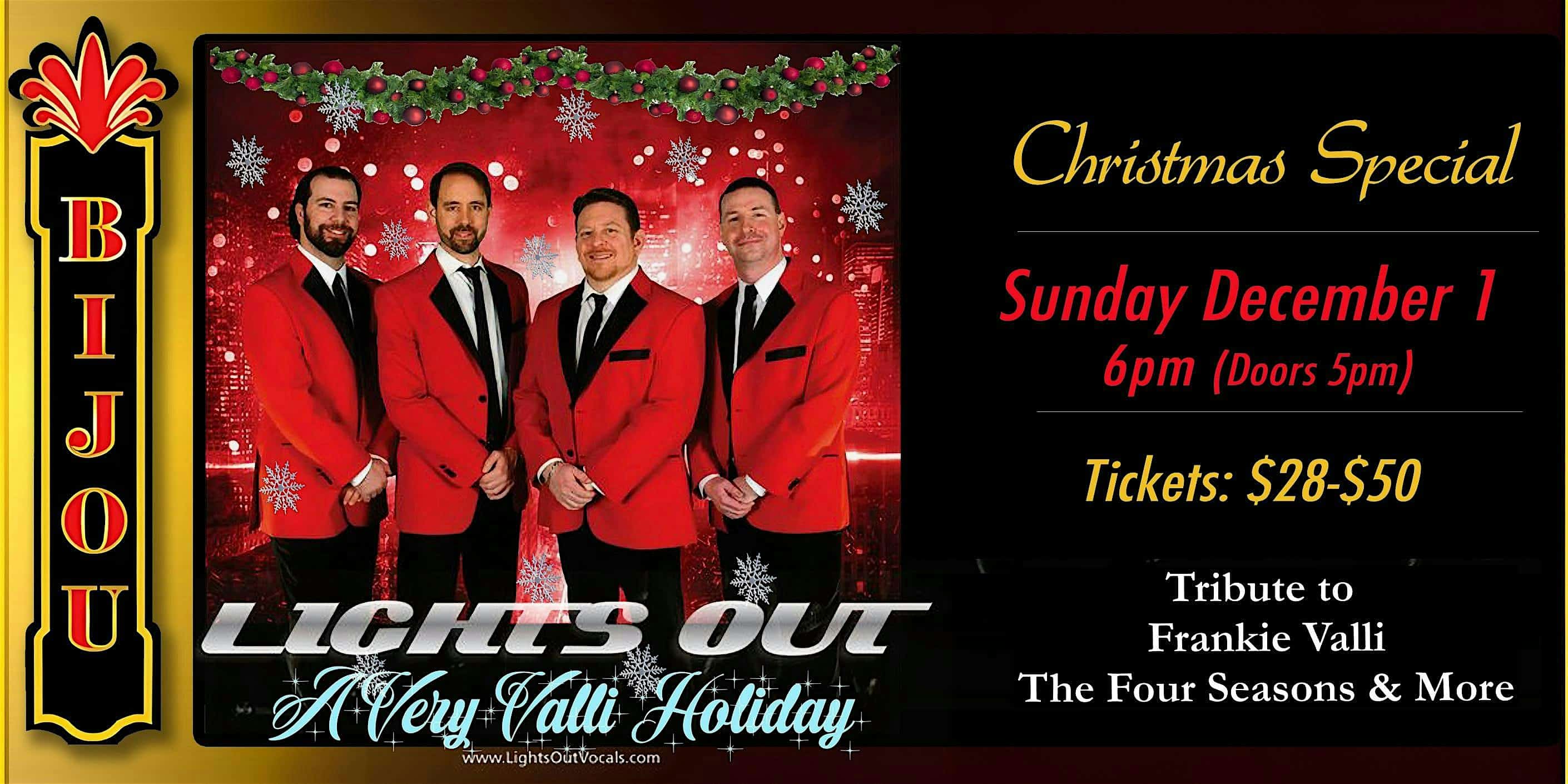 The Hits of Frankie Valli & More: Christmas Special – Bridgeport, CT