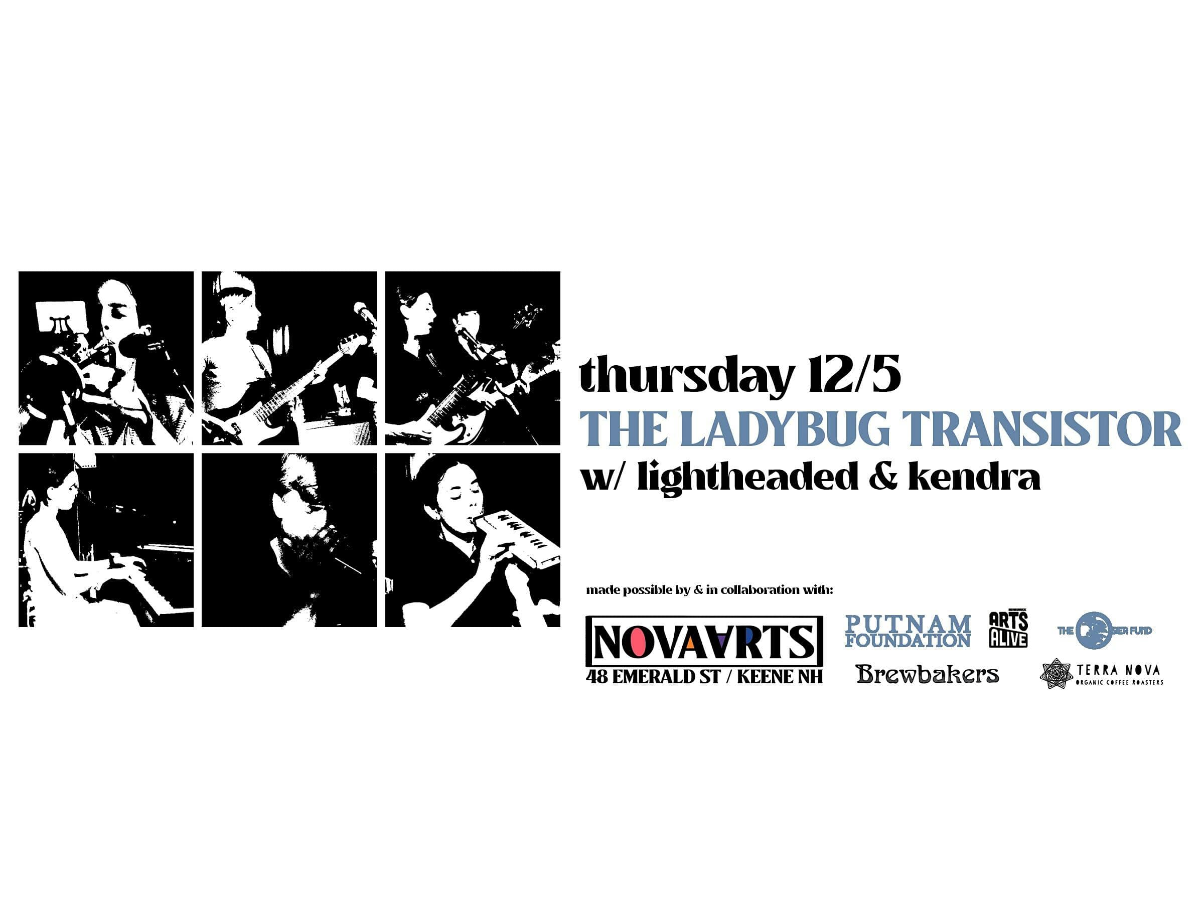 The Ladybug Transistor w/ Lightheaded & Kendra – Keene, NH