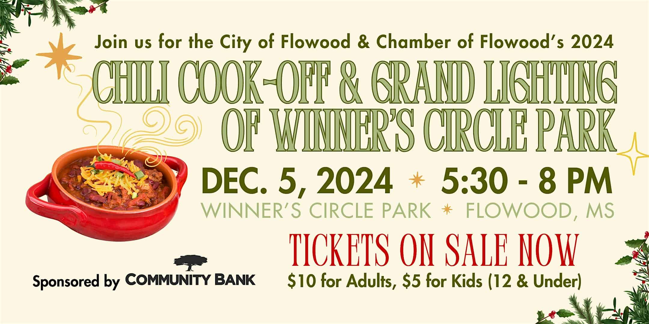 2024 Chili Cook-Off & Grand Lighting of the Park – Flowood, MS