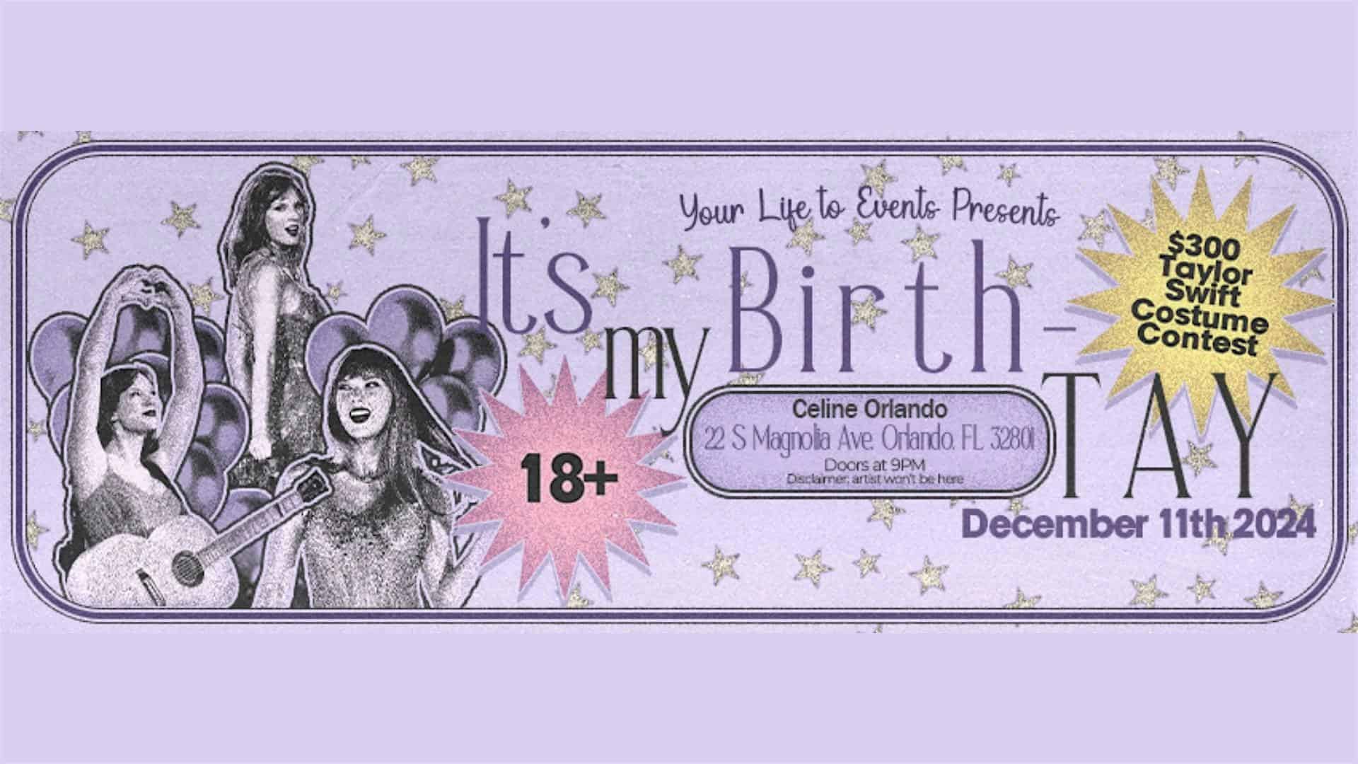 Its My Birth-TAY: A Taylor Swift Birthday Bash at Celine Orlando – Orlando, FL