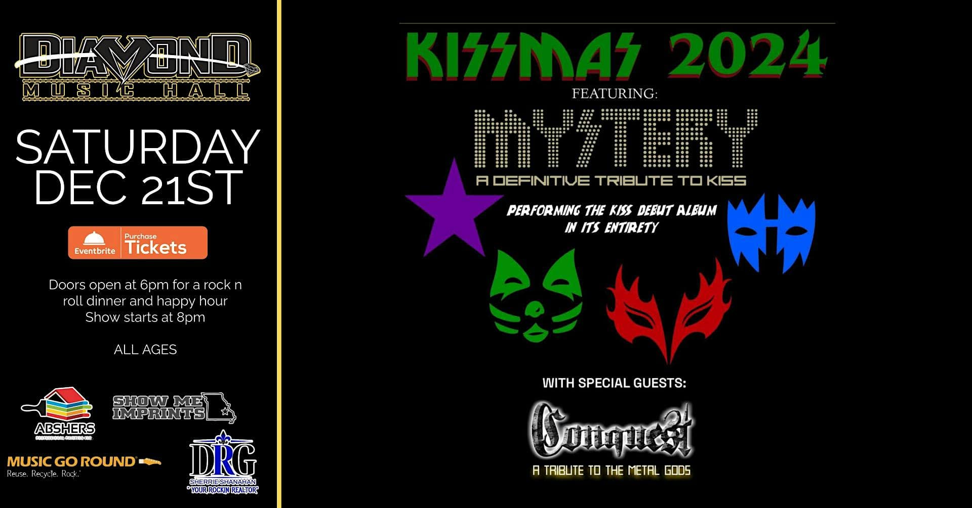 Mystery a Tribute to KISS with Conquest and a tribute to metal gods – saint peters, MO