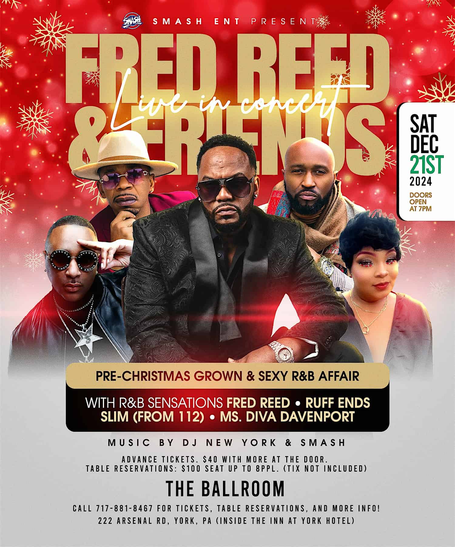 Fred Reed & Friends Pre-Christmas Grown & Sexy Affair w/ SLIM, RUFF ENDZ – York, PA