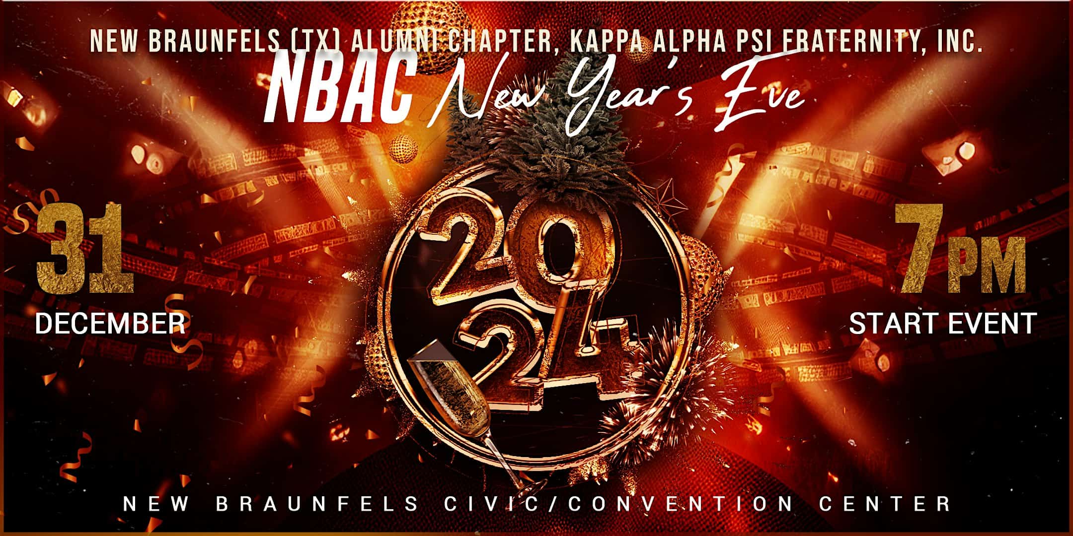 NBAC NEW YEAR’S EVE PARTY 2024 – New Braunfels, TX