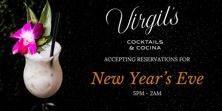 New Year’s Eve 2025 at Virgil’s Cocktails and Cocina – Raleigh, NC