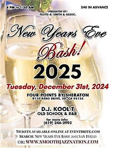 NEW YEAR’S EVE BASH 2025 – San Diego, CA