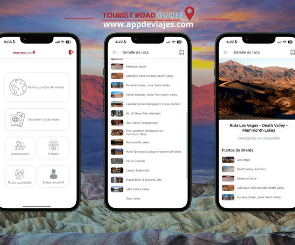 App Self-guided road routes Death Valley – California, California