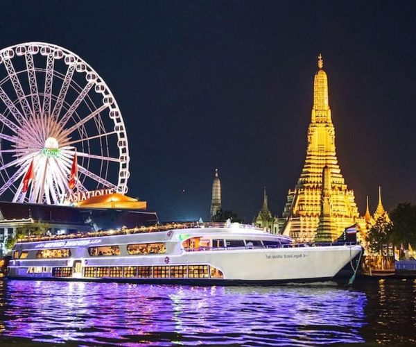 Bangkok: White Orchid Chao Phraya Dinner Cruise free Beer – Central Thailand, Thailand