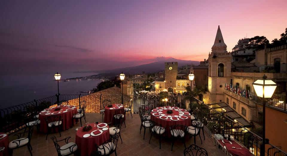 Taormina: Sunset Walking Tour & Aperitif on Rooftop Terrace – Sicily, Italy