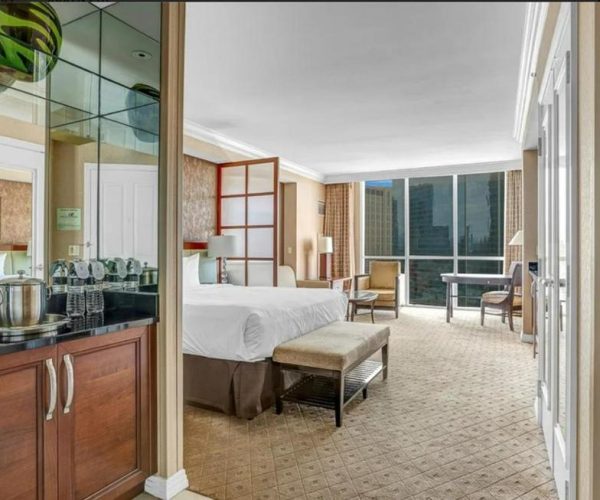 Signature MGM Suite with Strip and Sphere View – Las Vegas, Nevada