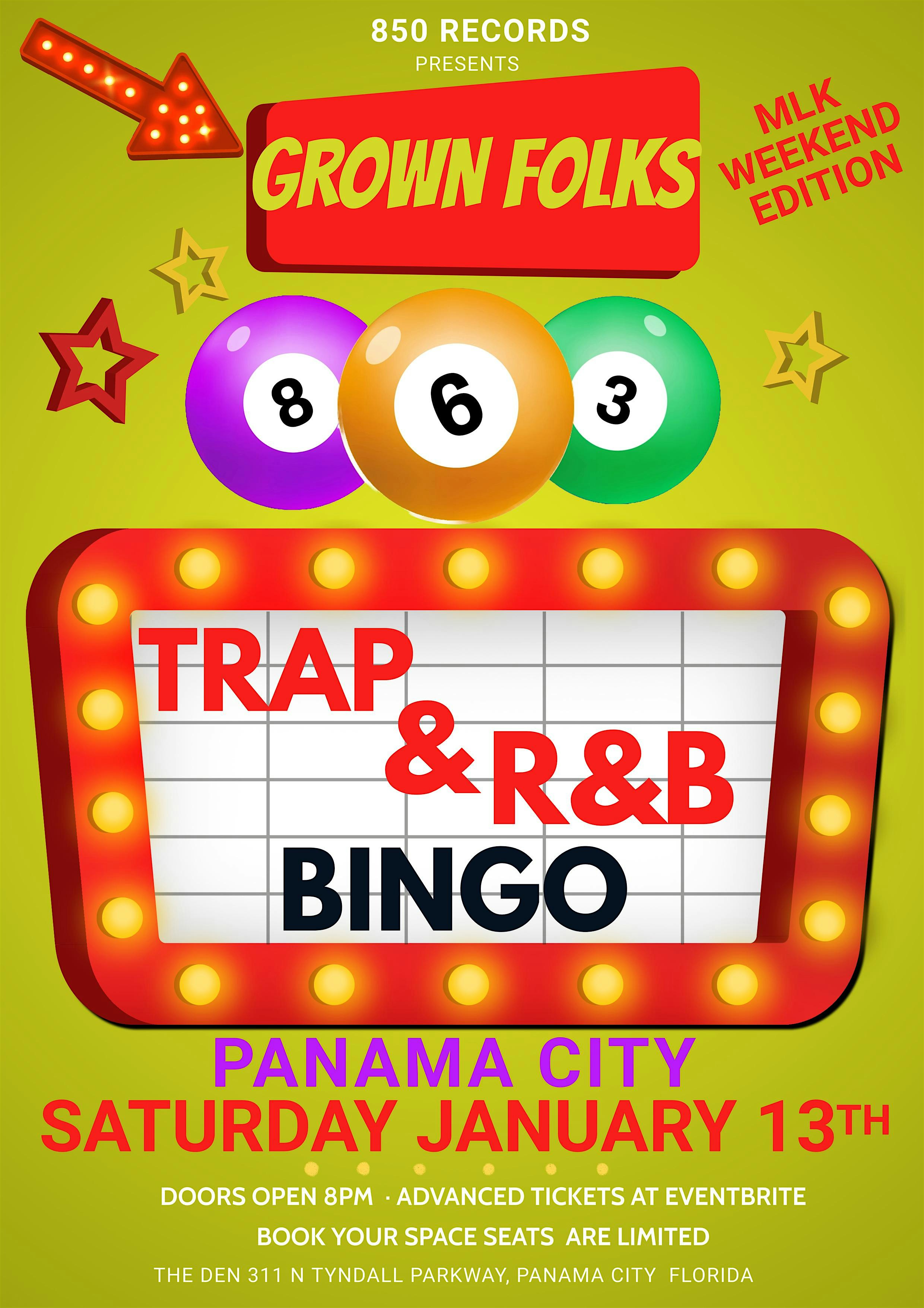 TRAP & R&B BINGO PANAMA CITY – Panama City, FL