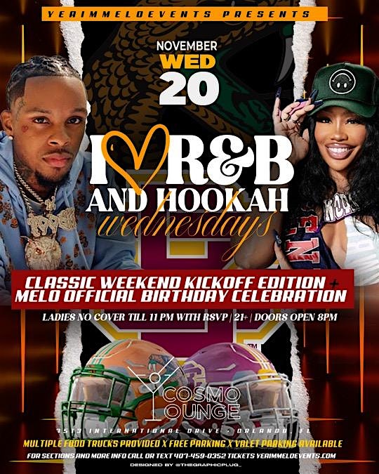 I Love R&B And Hookah – Classic Weekend Kickoff – Orlando, FL