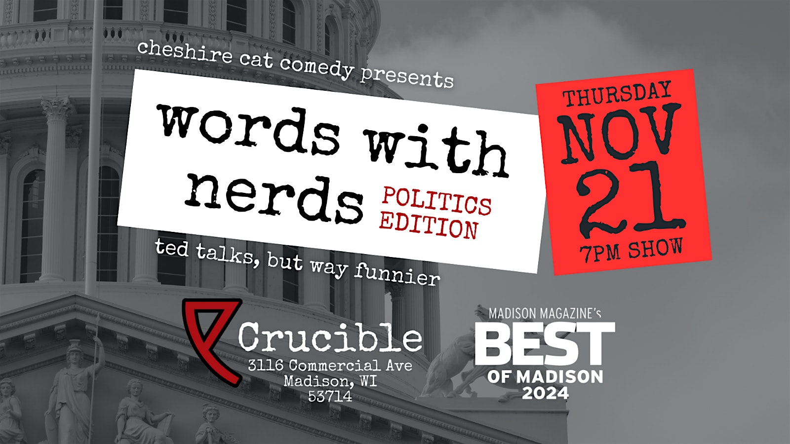 Words with Nerds: POLITICS EDITION – Madison, WI