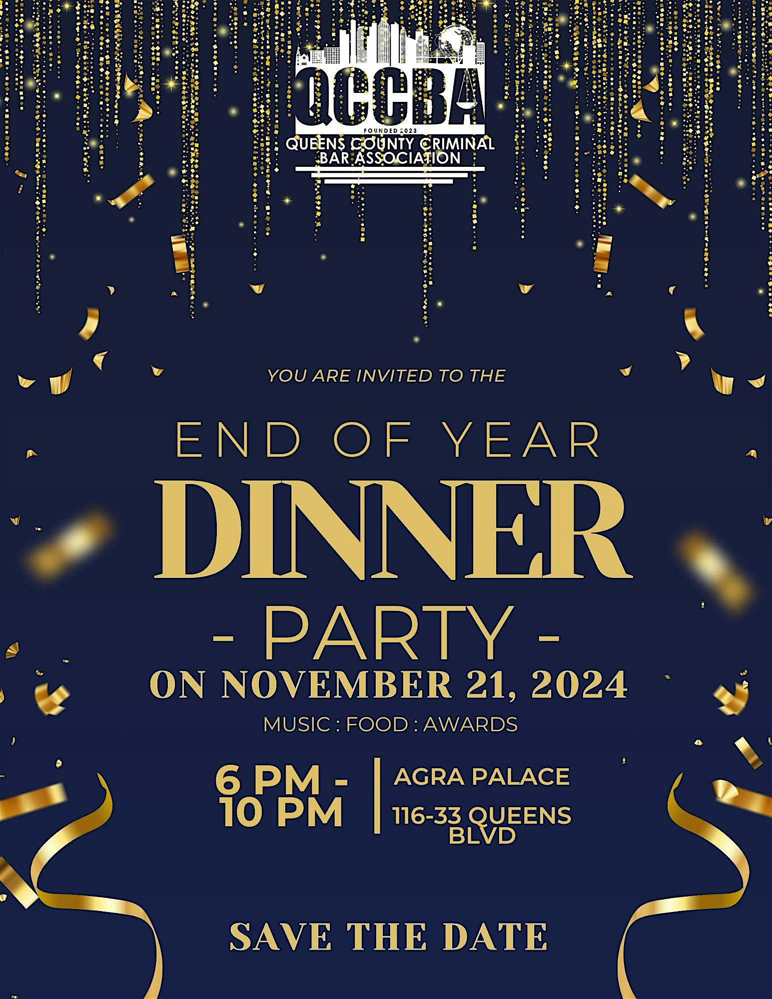 The Boulevard’s Party: Dinner & Awards Night – Queens, NY