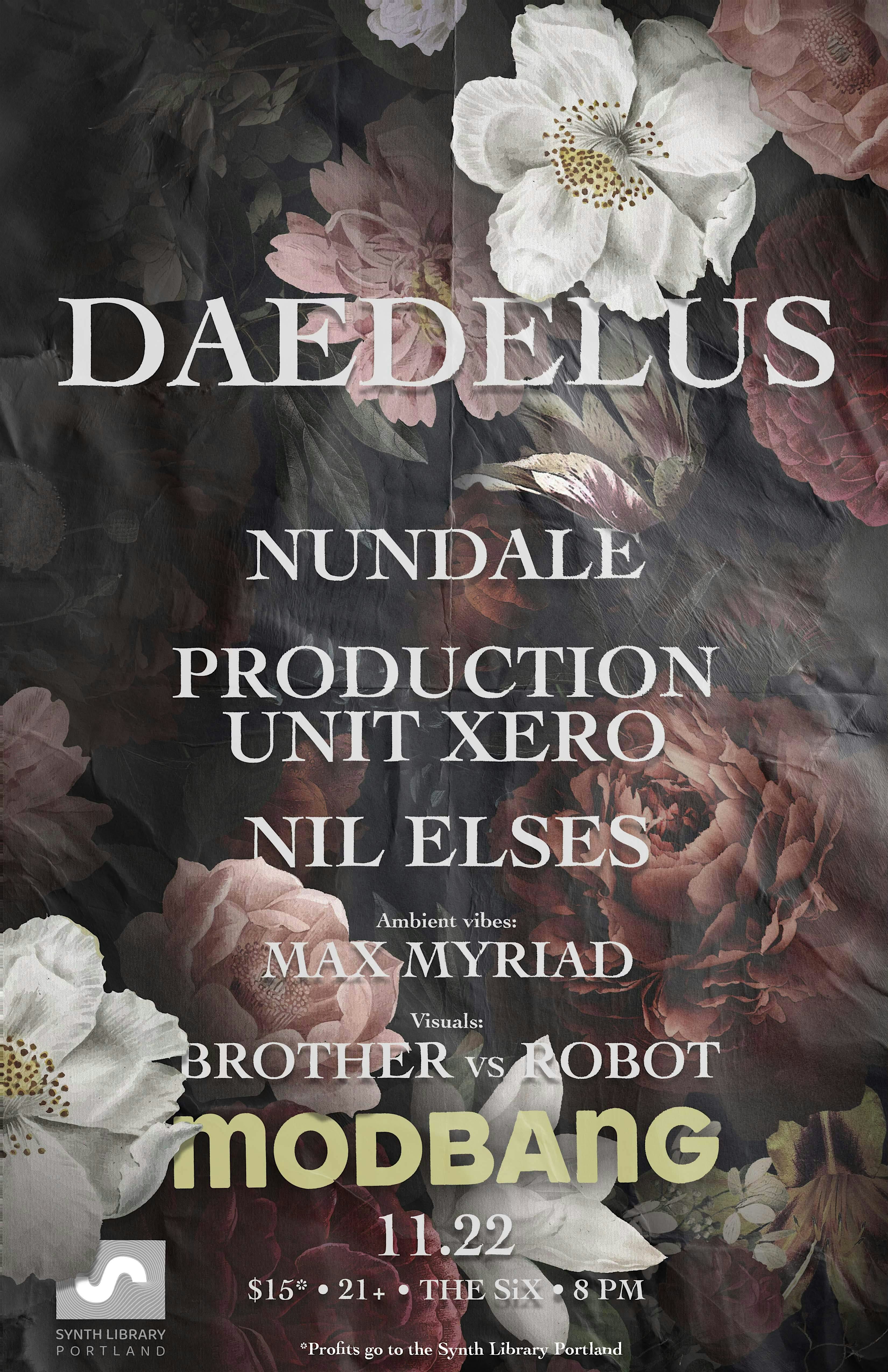 Synth Library Presents: Daedelus x Modbang Benefit Show – Portland, OR