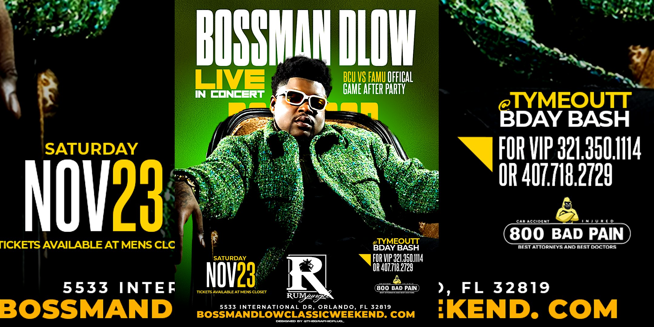 Bossman DLow Classic Weekend Saturday Performing LIVE at Rum Jungle – Orlando, FL