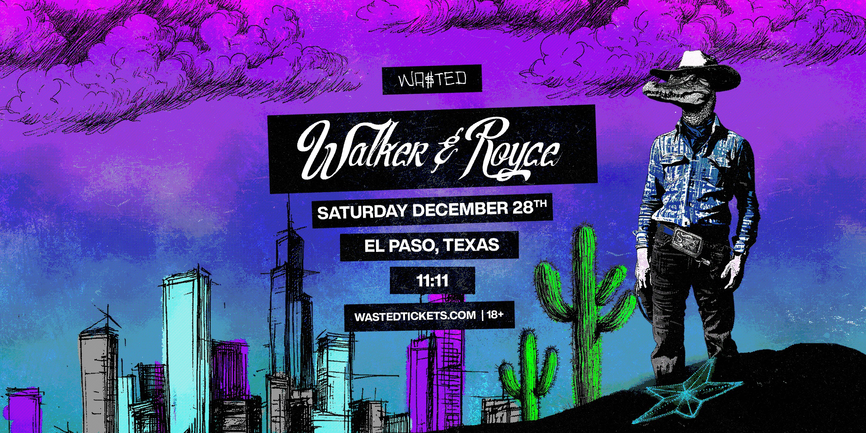 El Paso: WALKER & ROYCE – pre-New Years Party @ 11:11 [18+] – El Paso, TX