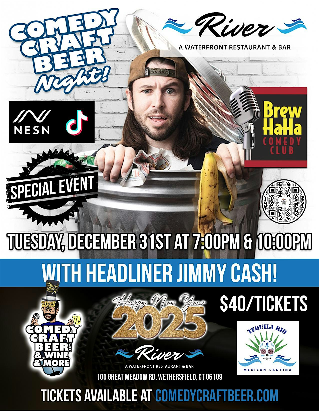 NYE Comedy Night at Brew Ha Ha at River – Wethersfield, CT