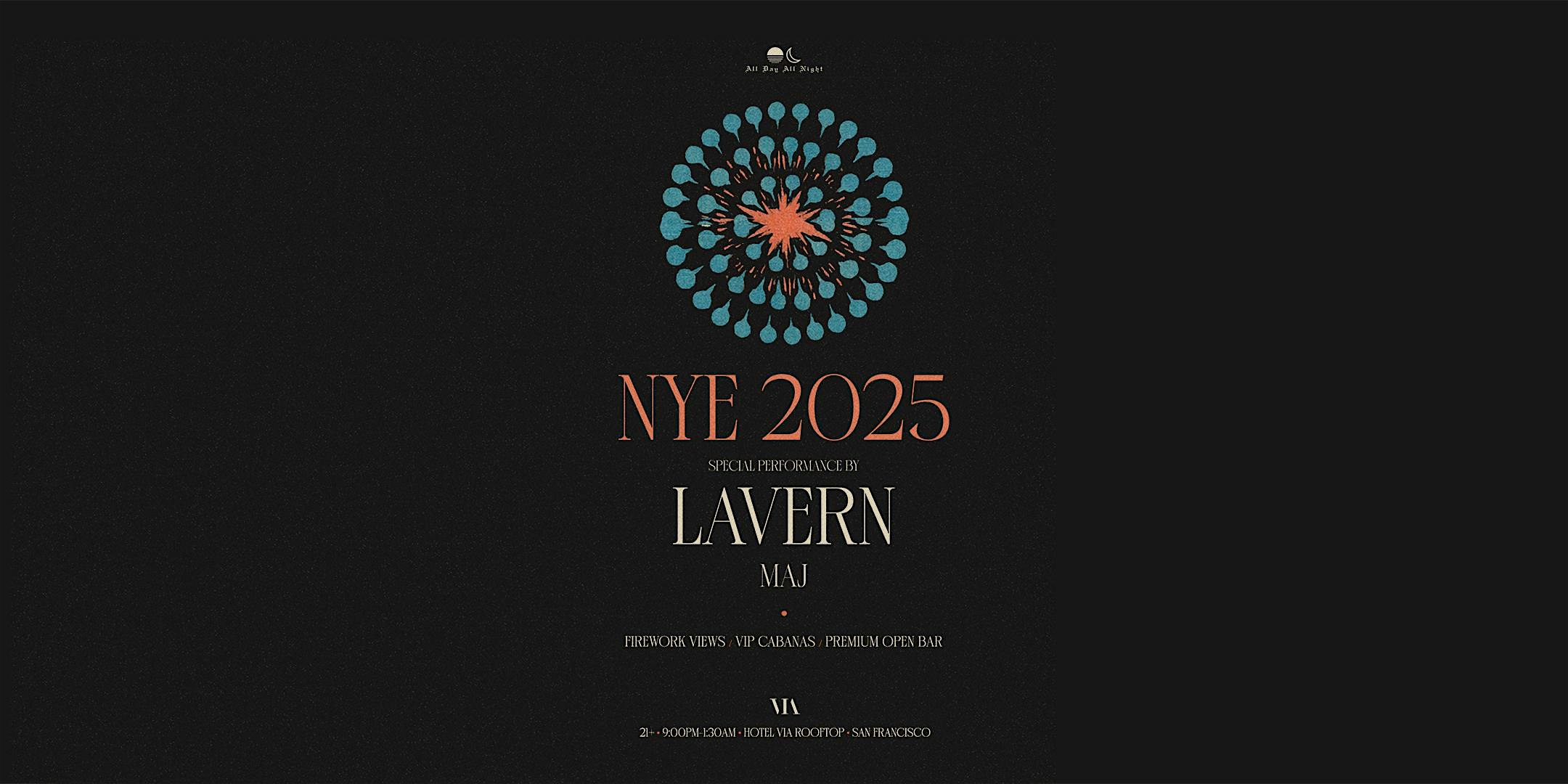 NYE 2025 w/ LAVERN at Hotel VIA Rooftop – San Francisco, CA