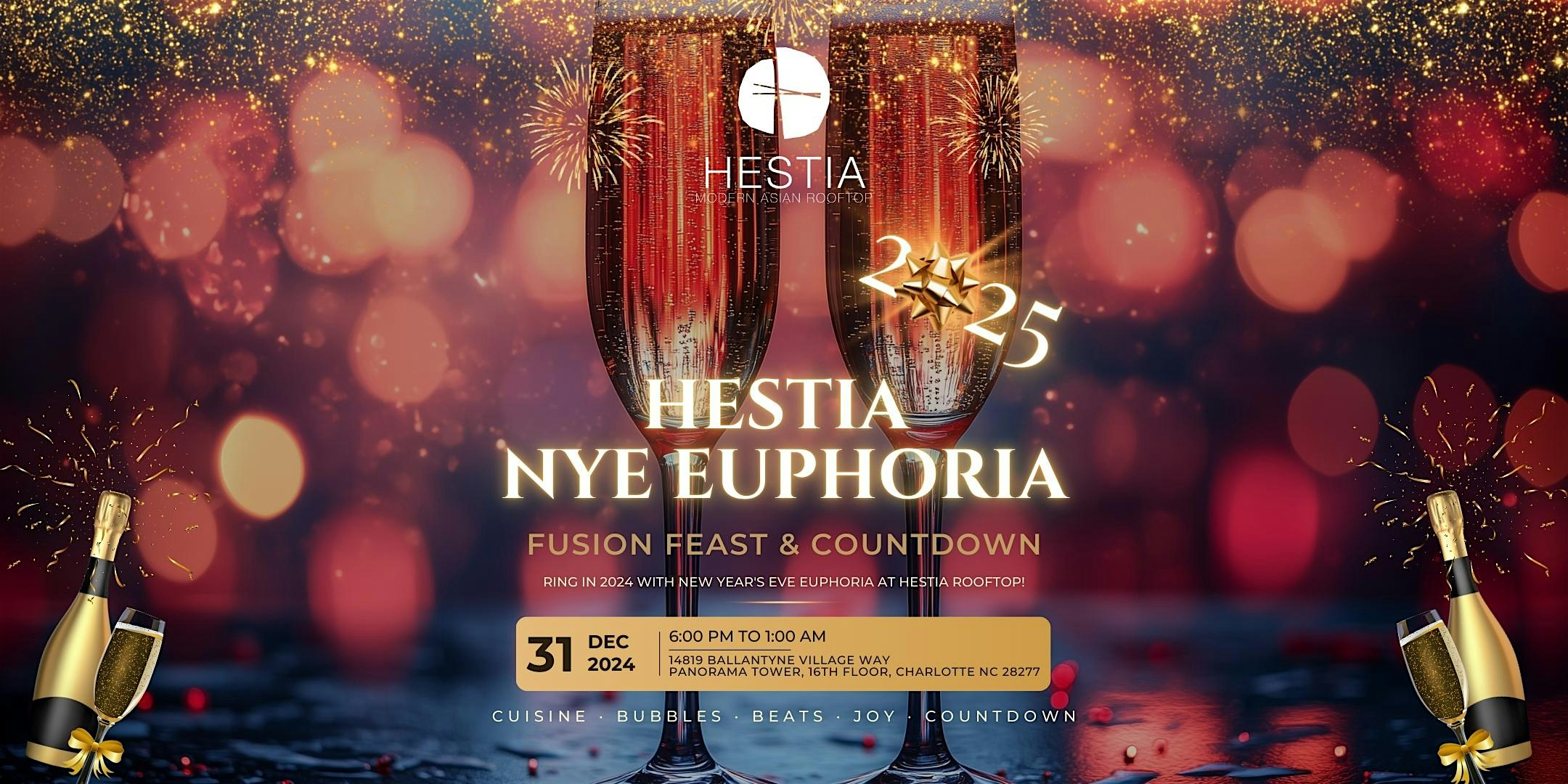 Hestia NYE Euphoria: Fusion Feast & Countdown – Charlotte, NC