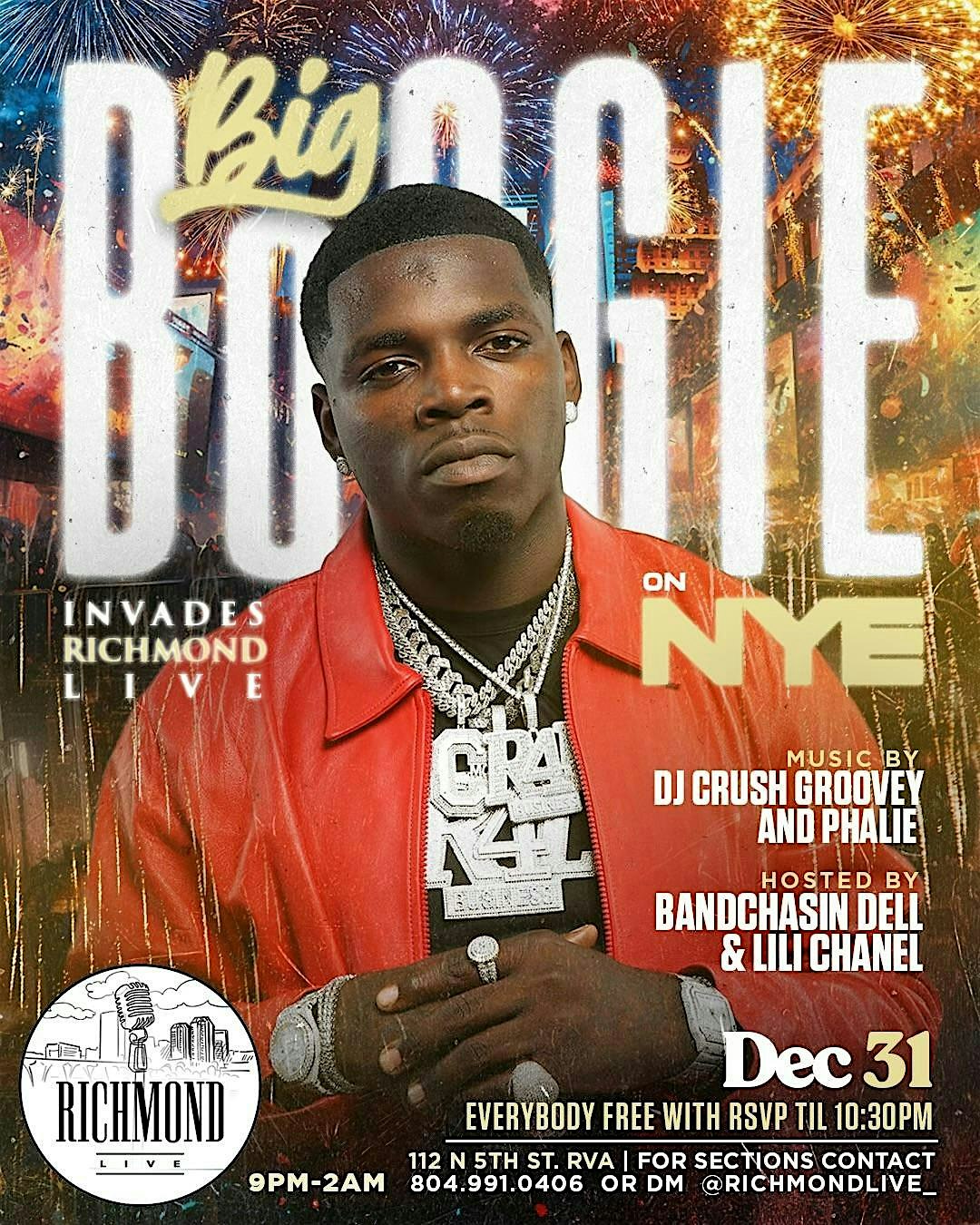 BIG BOOGIE INVADES RICHMOND LIVE ON NYE – Richmond, VA