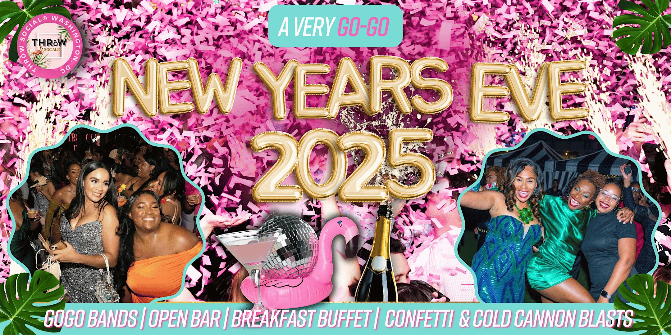 The DMV’s BIGGEST NEW YEAR’S EVE PARTY w/ TWO GO-GO BANDS @ THR?W Social DC – Washington, DC