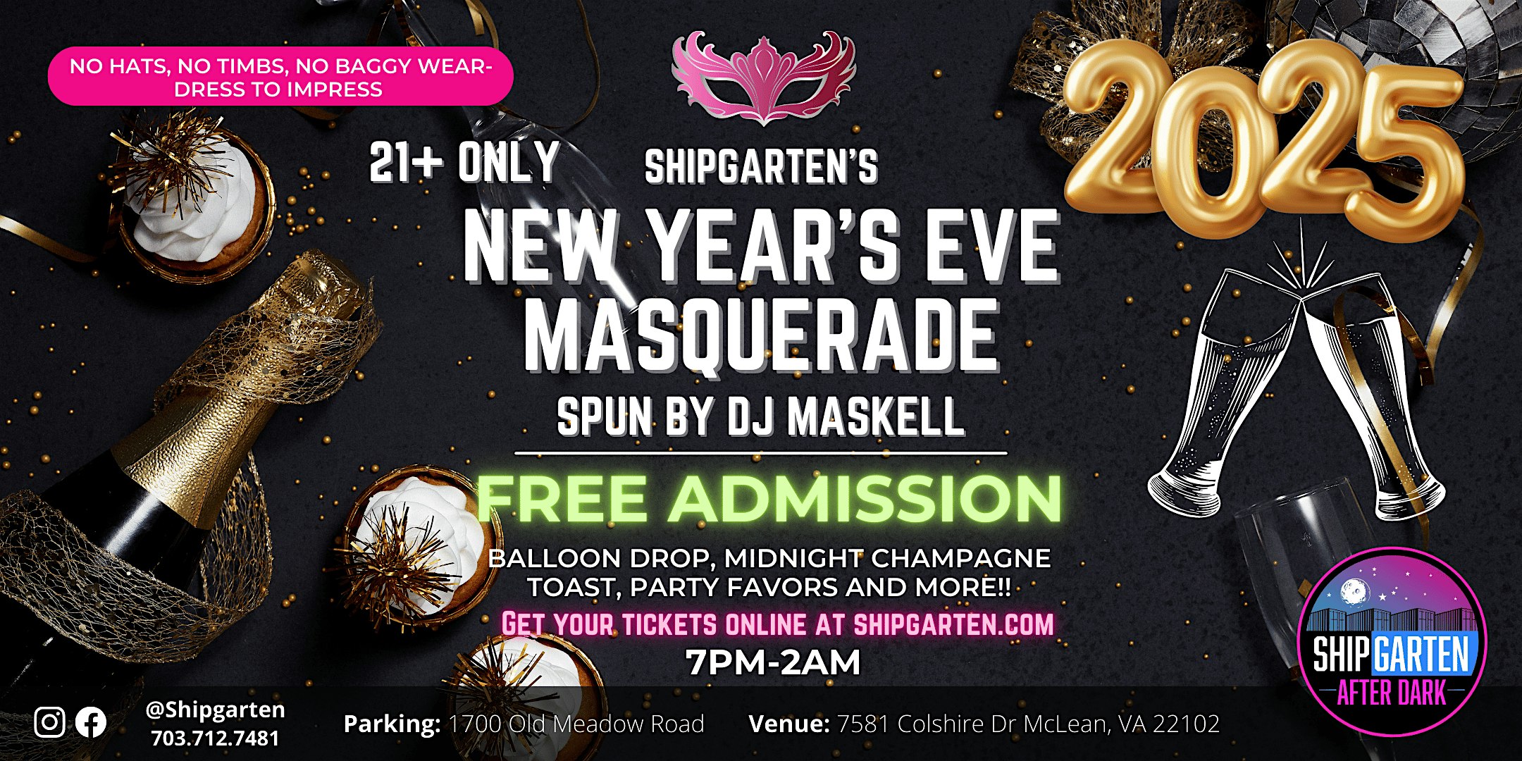 Third Annual New Year’s Eve Masquerade Ball with DJ Maskell – Mclean, VA