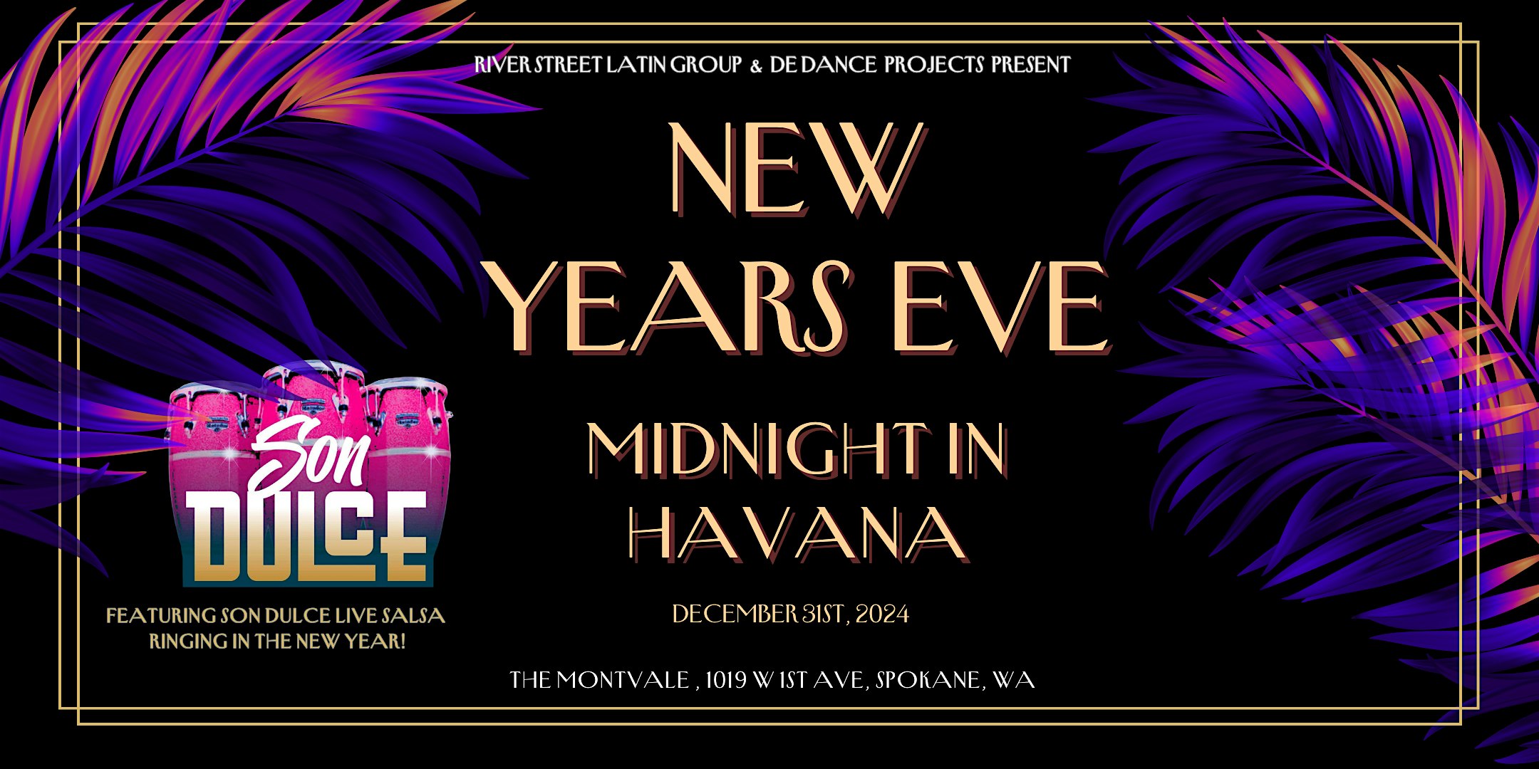 New Years Eve Midnight in Havana (Spokane/CDA) – Spokane, WA