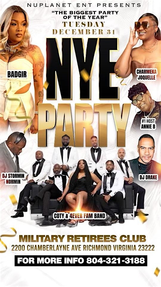 THE BIGGEST PARTY OF THE YEAR-NYE PARTY – Richmond, VA