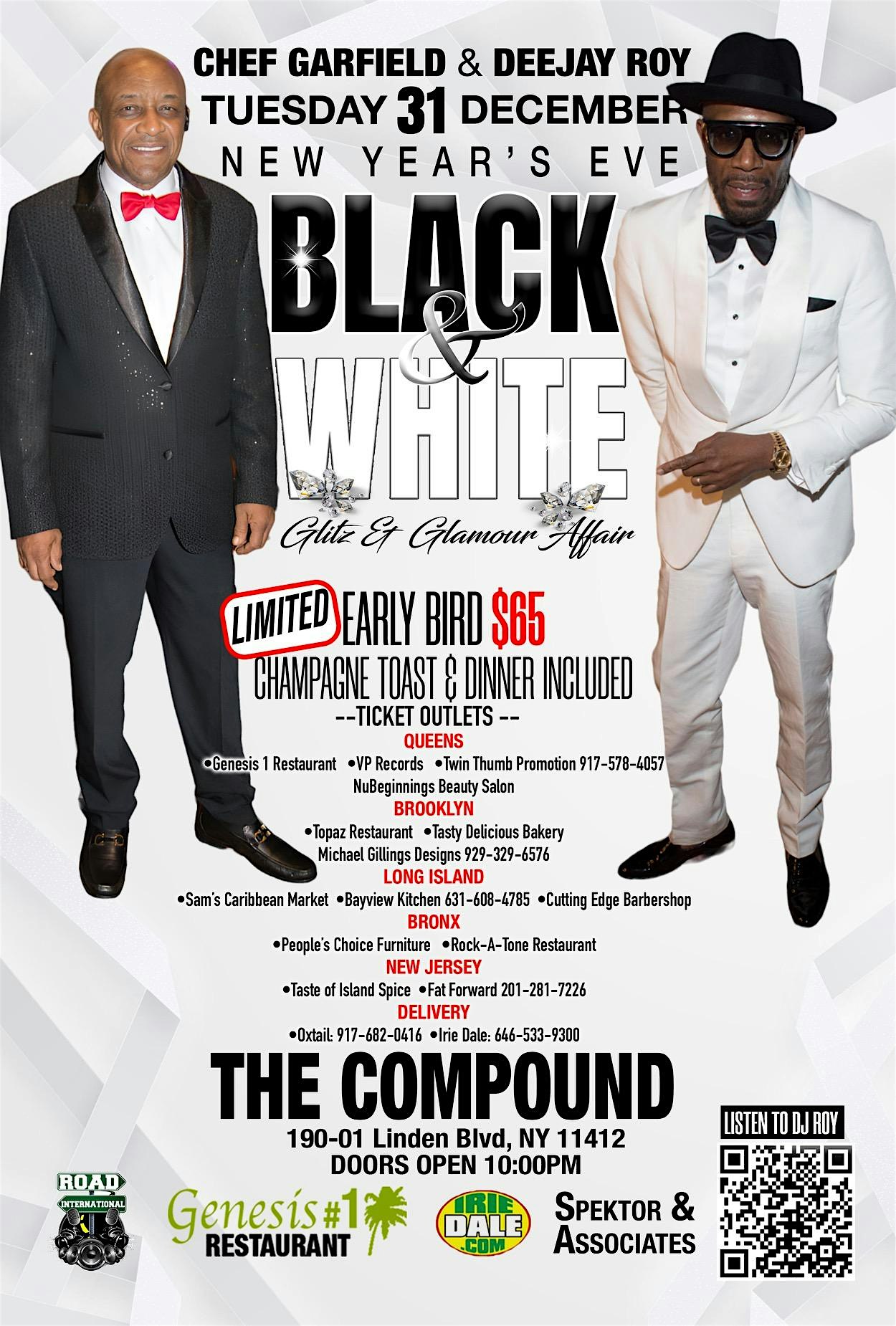 Chef Garfield & Dj Roy NYE Black & White ball – Queens, NY