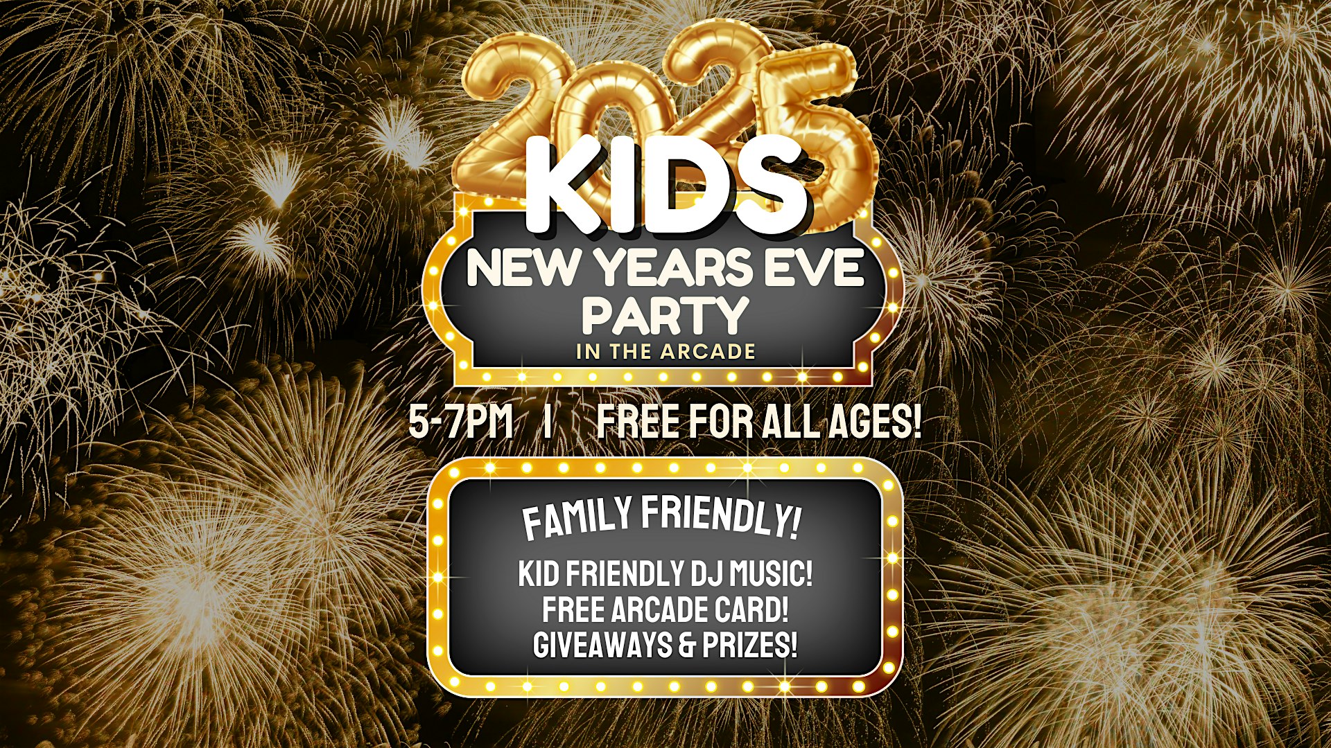 NYE Kids Party in the Arcade – Plymouth, MA