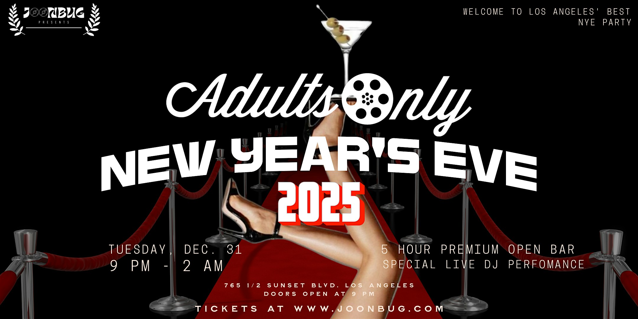 Adults Only NYE 25 | NEW YEARS EVE PARTY – Los Angeles, CA