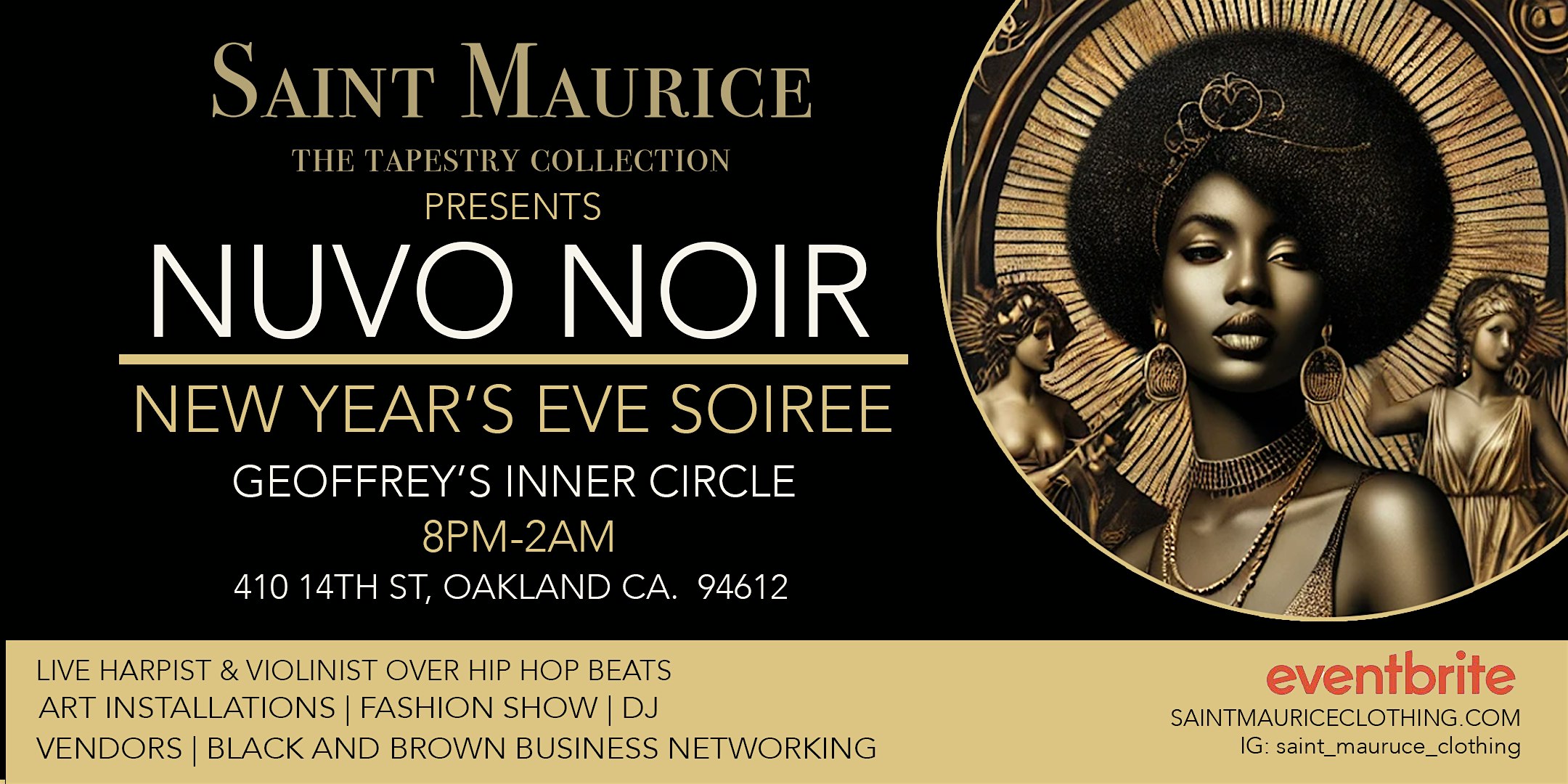 Nuvo Noir – NYE Interactive Art & Fashion Show – Oakland, CA