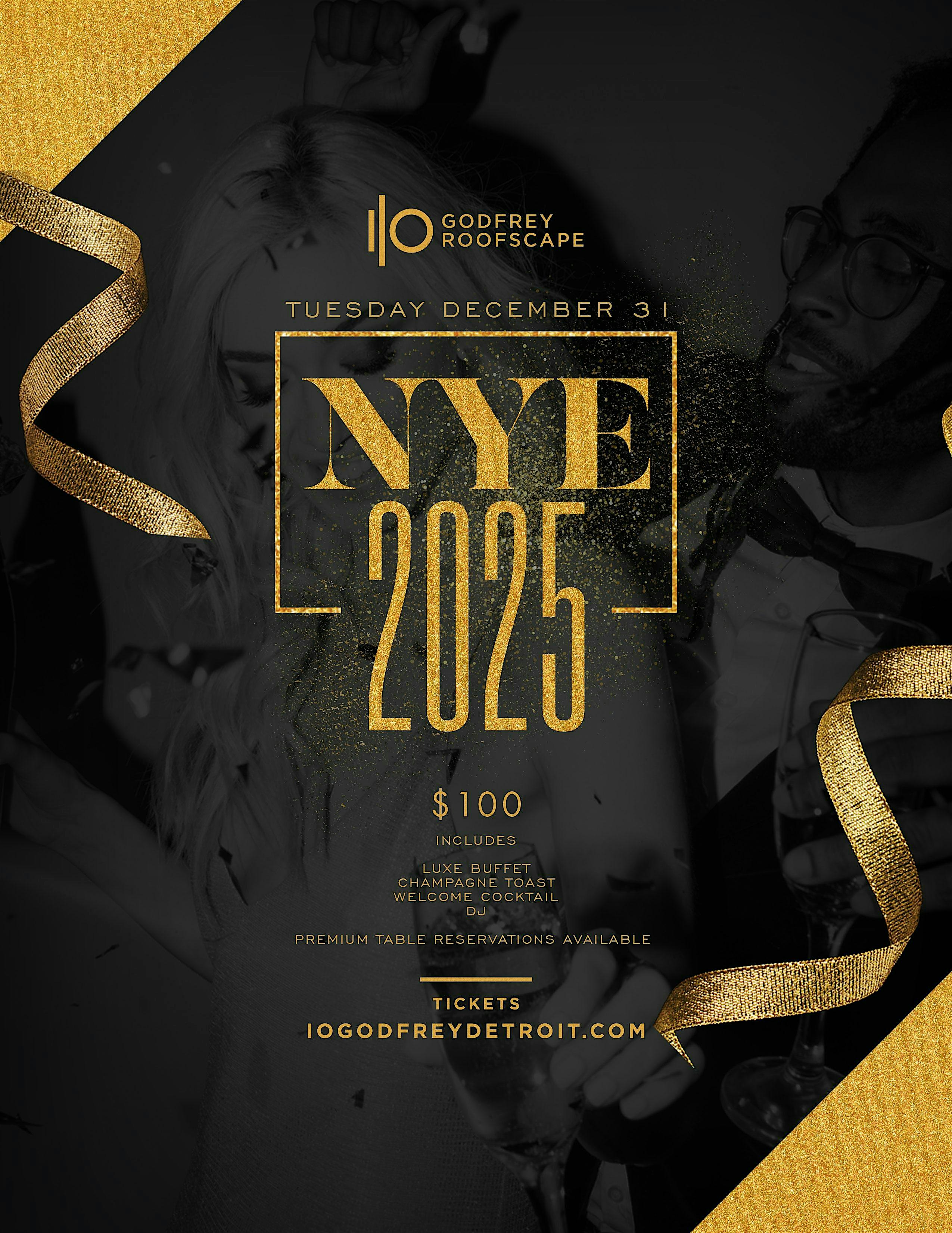 New Year’s Eve at I|O Godfrey Rooftop – Detroit, MI