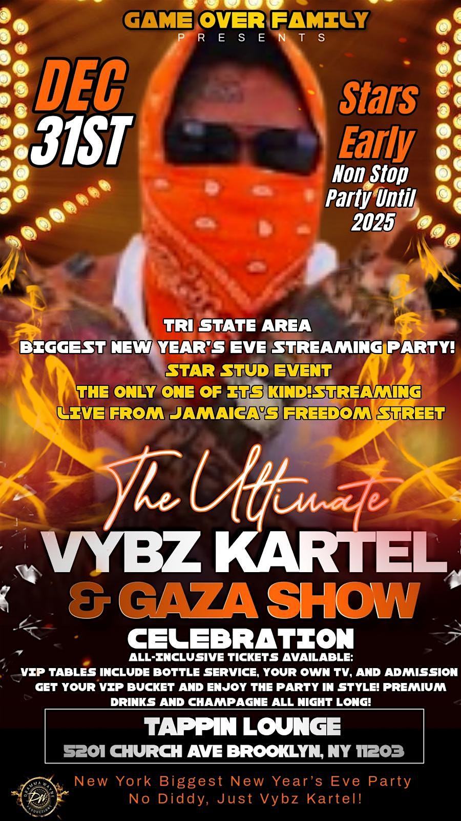 Vybz Kartel New Year’s Eve Streaming Party (Brooklyn Edition) – Brooklyn, NY