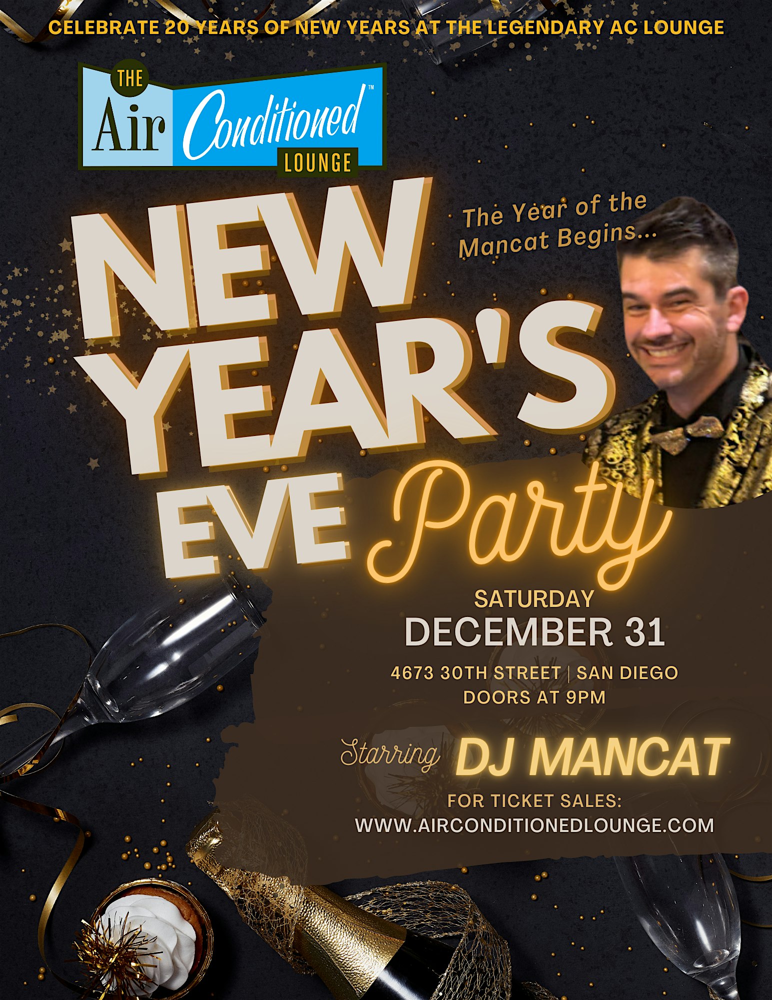 New Year’s Eve 2025 @ The AIR CONDITIONED Lounge – San Diego, CA