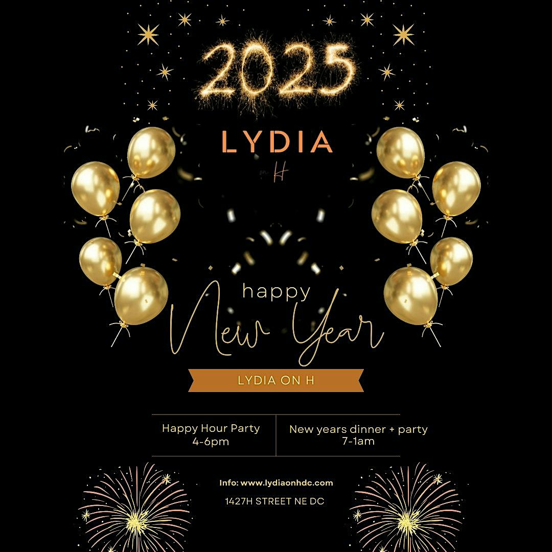 New Years Eve happy hour, late Dinner Soirée + Champagne Party – Washington, DC