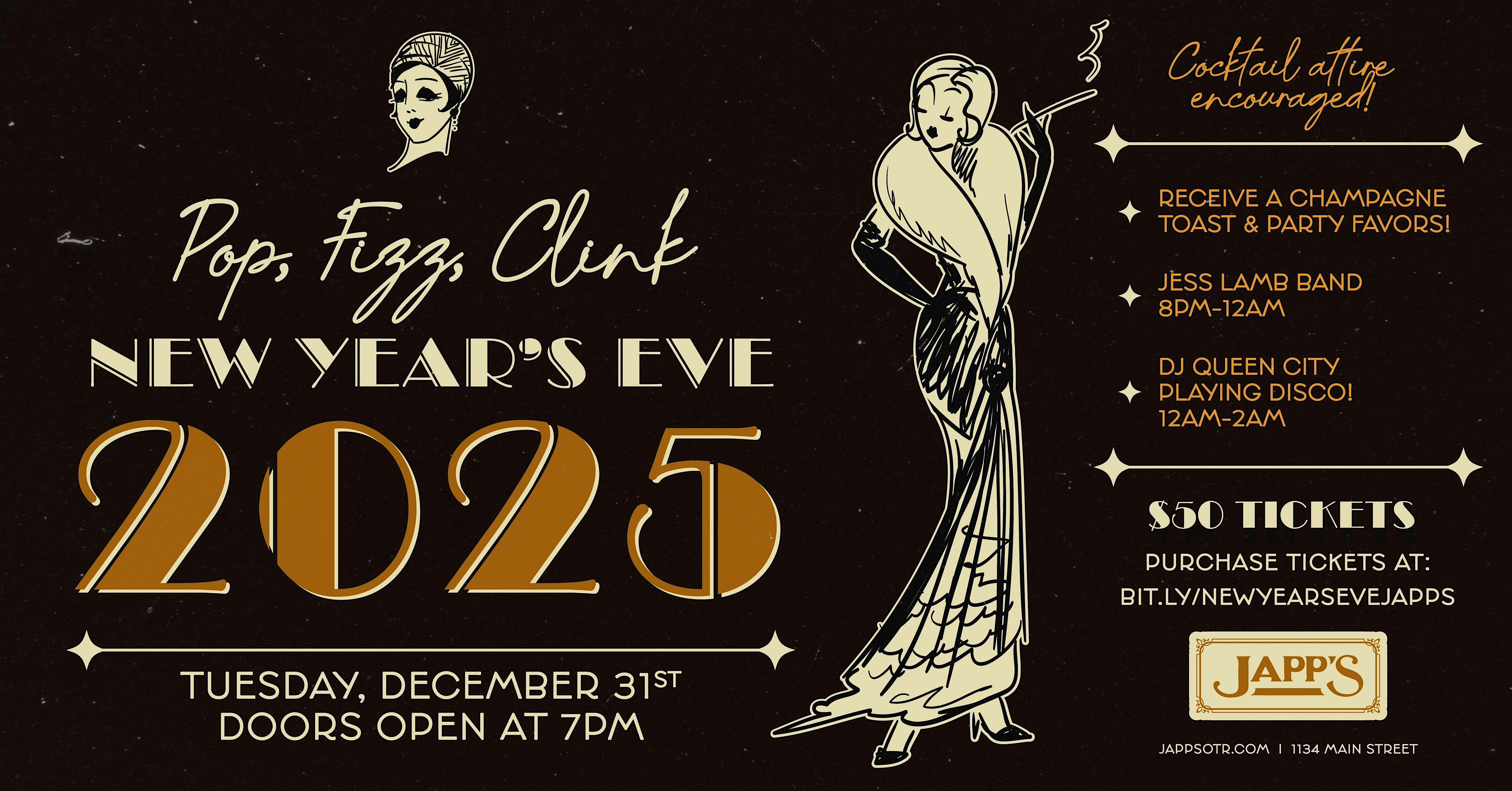 Pop, Fizz, Clink: New Year’s Eve at Japp’s OTR – Cincinnati, OH