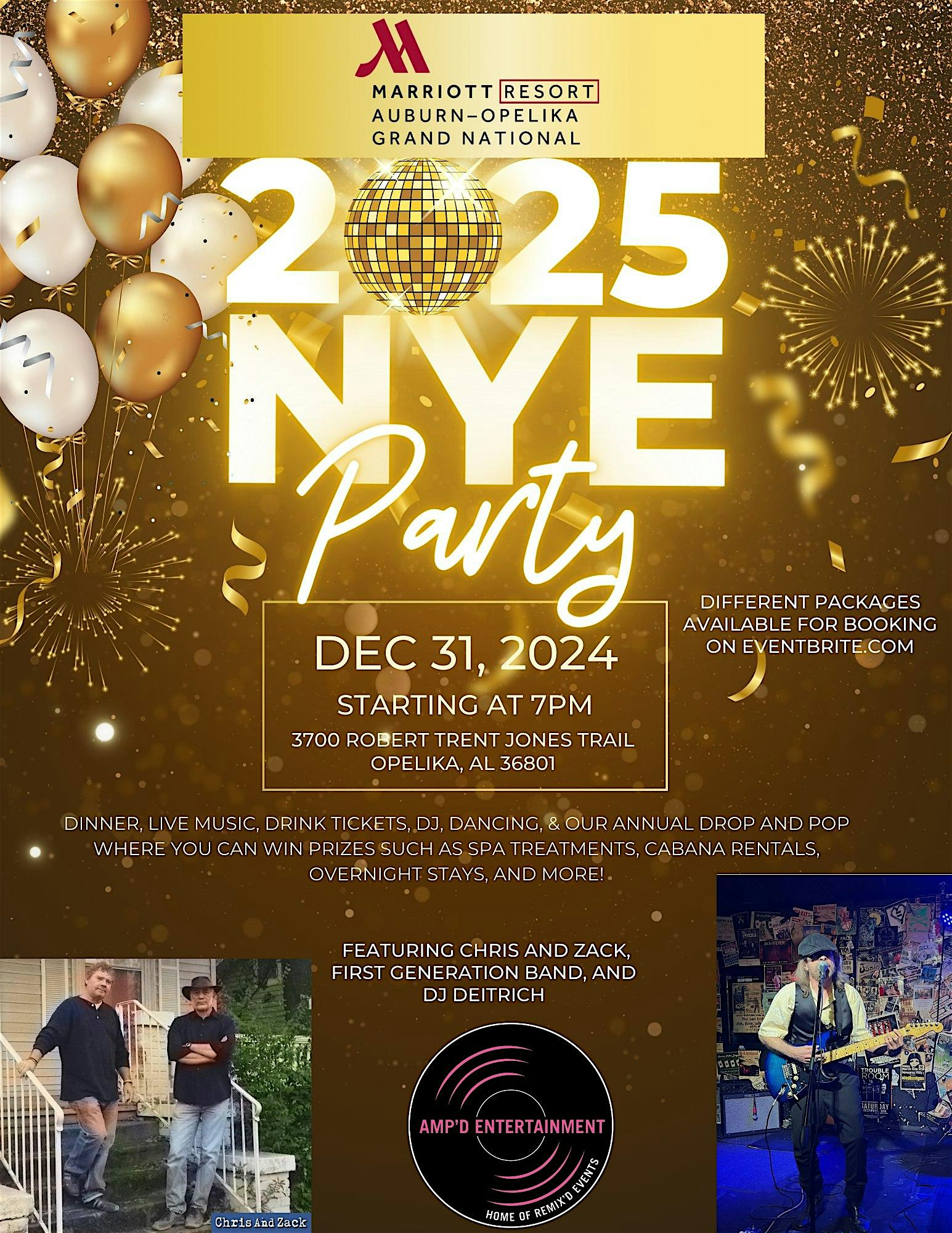 New Year’s Eve at Auburn Marriott Opelika Resort and Spa at Grand National – Opelika, AL