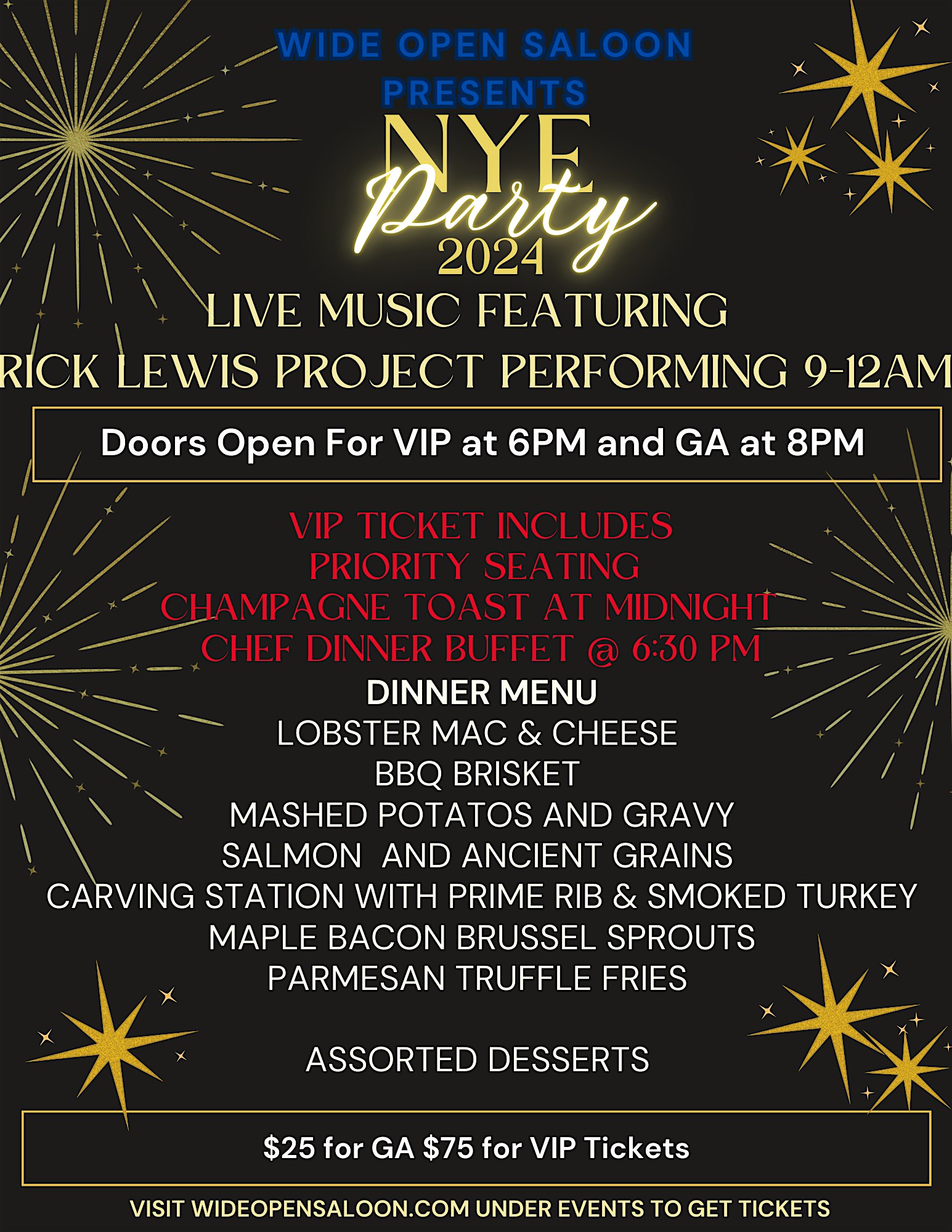 NYE Party Featuring Rick Lewis Project – Sedalia, CO