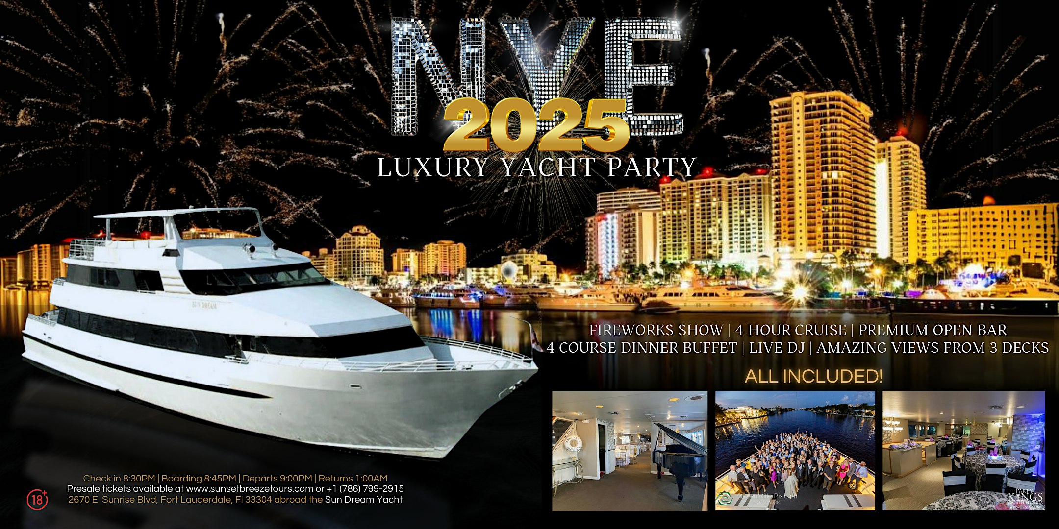 New Year’s Eve 2025 Luxury Yacht Party – Fort Lauderdale, FL