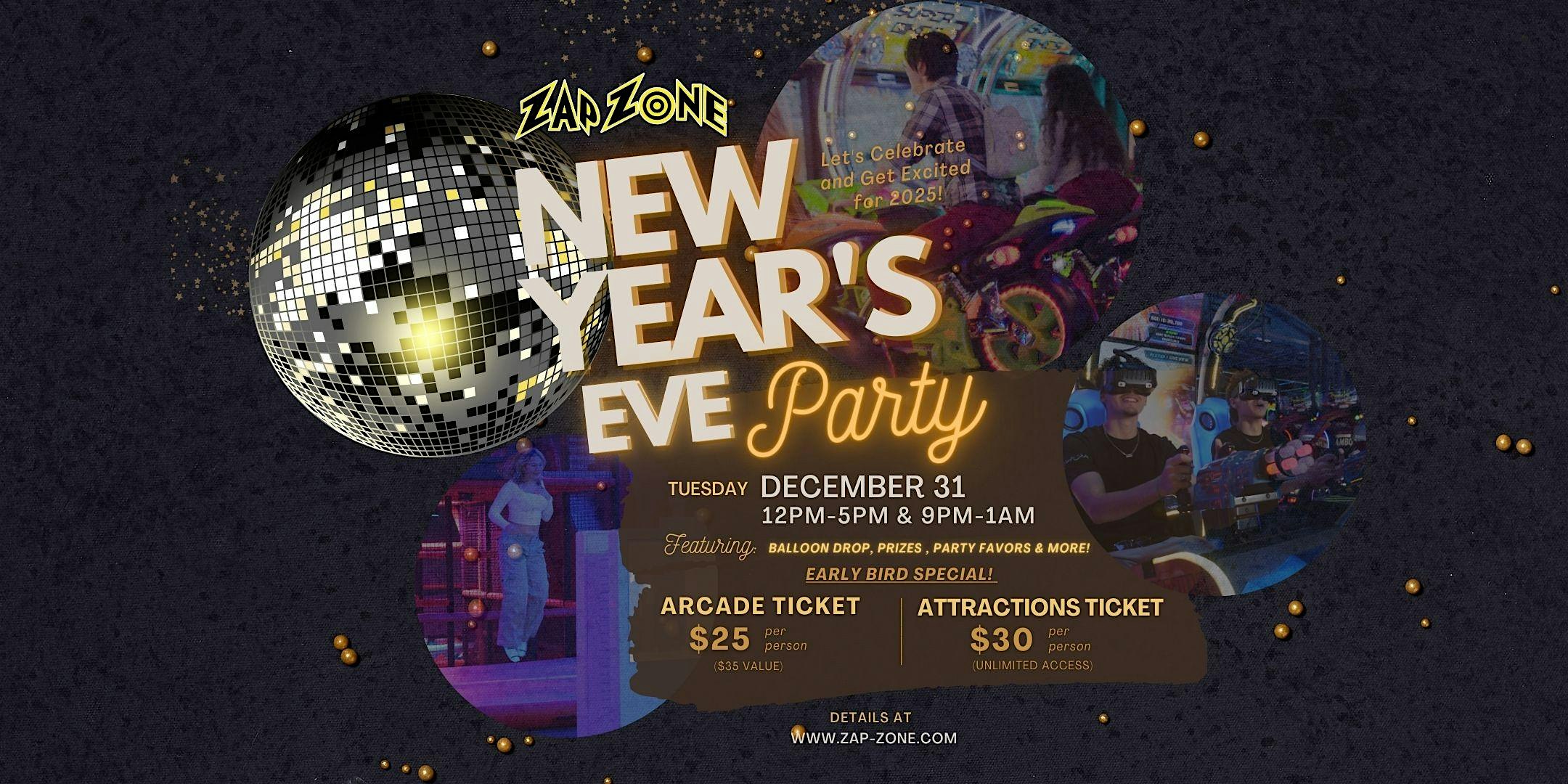 New Year’s Eve Party | Zap Zone Farmington – Farmington, MI