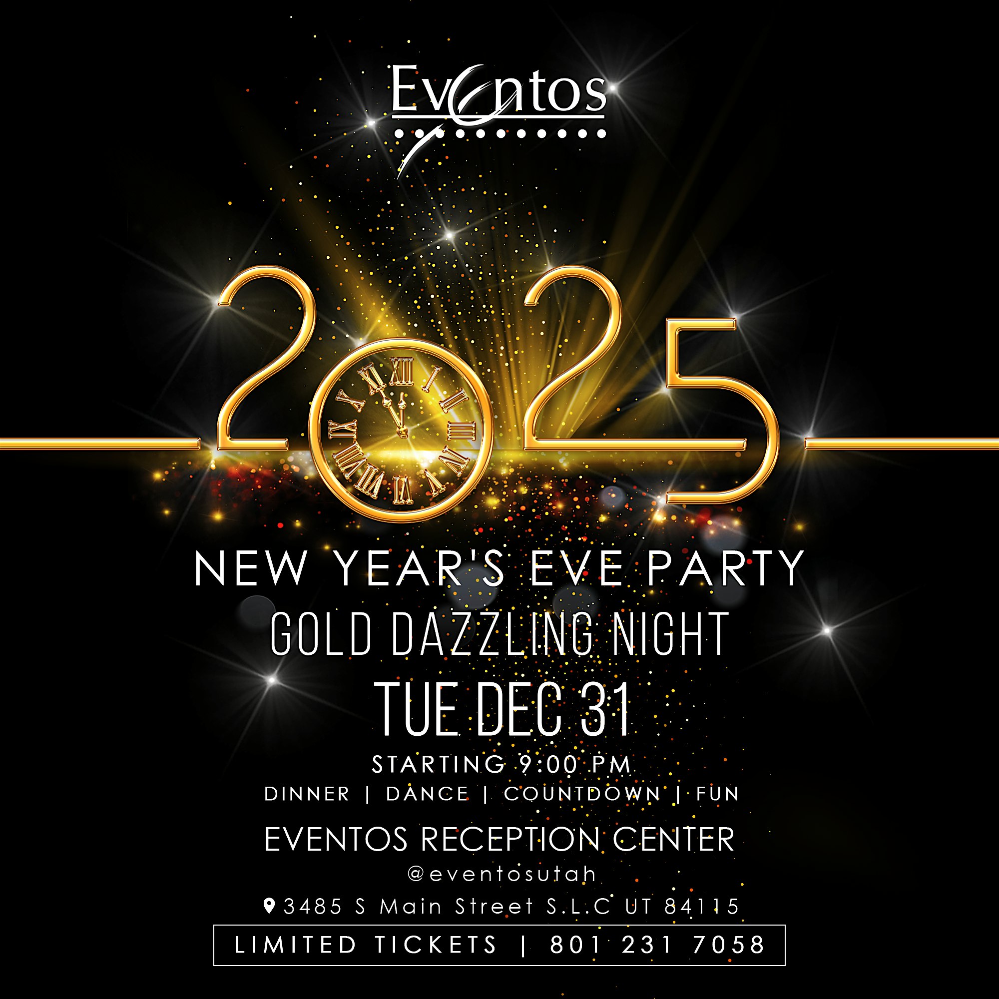 New Year’s Eve Party “Gold Dazzling Night” – Salt Lake City, UT