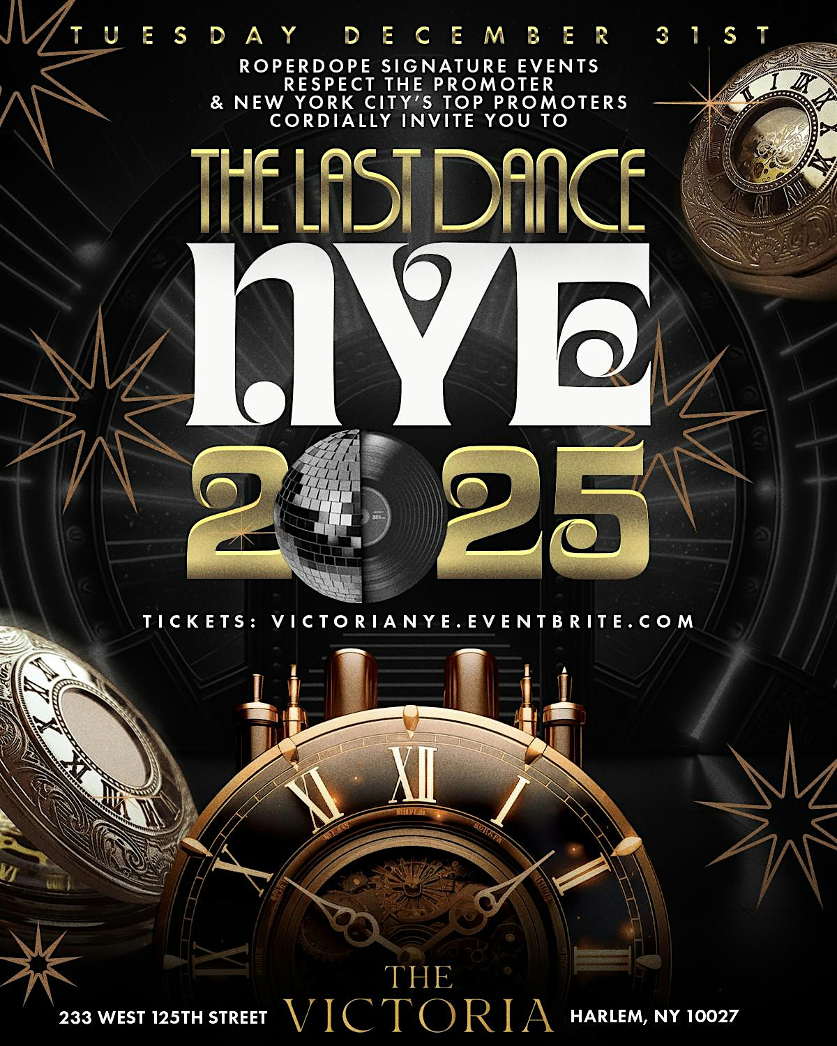 “THE LAST DANCE” NYE 2025 @ THE VICTORIA – New York, NY