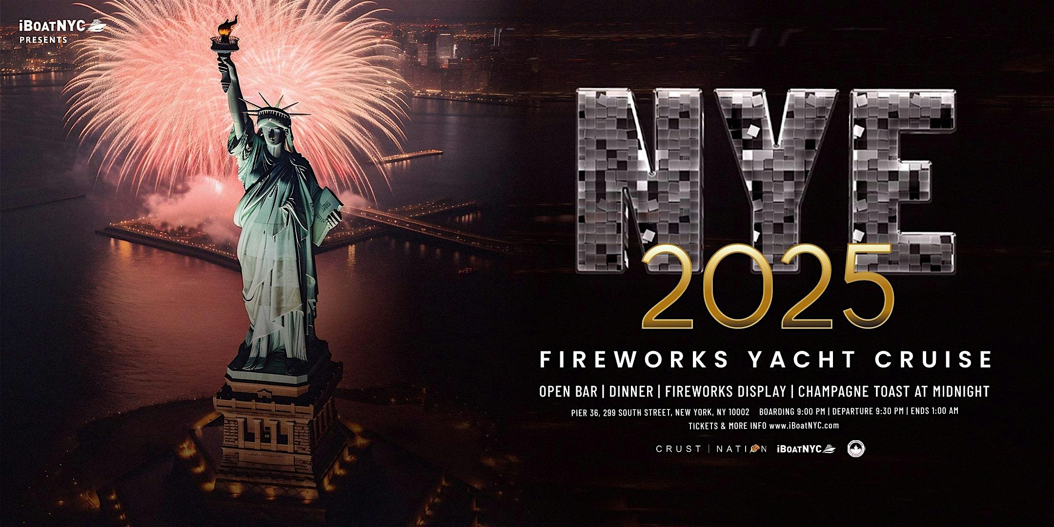 New York New Year’s Eve Fireworks Party Cruise 2025 – New York,, NY