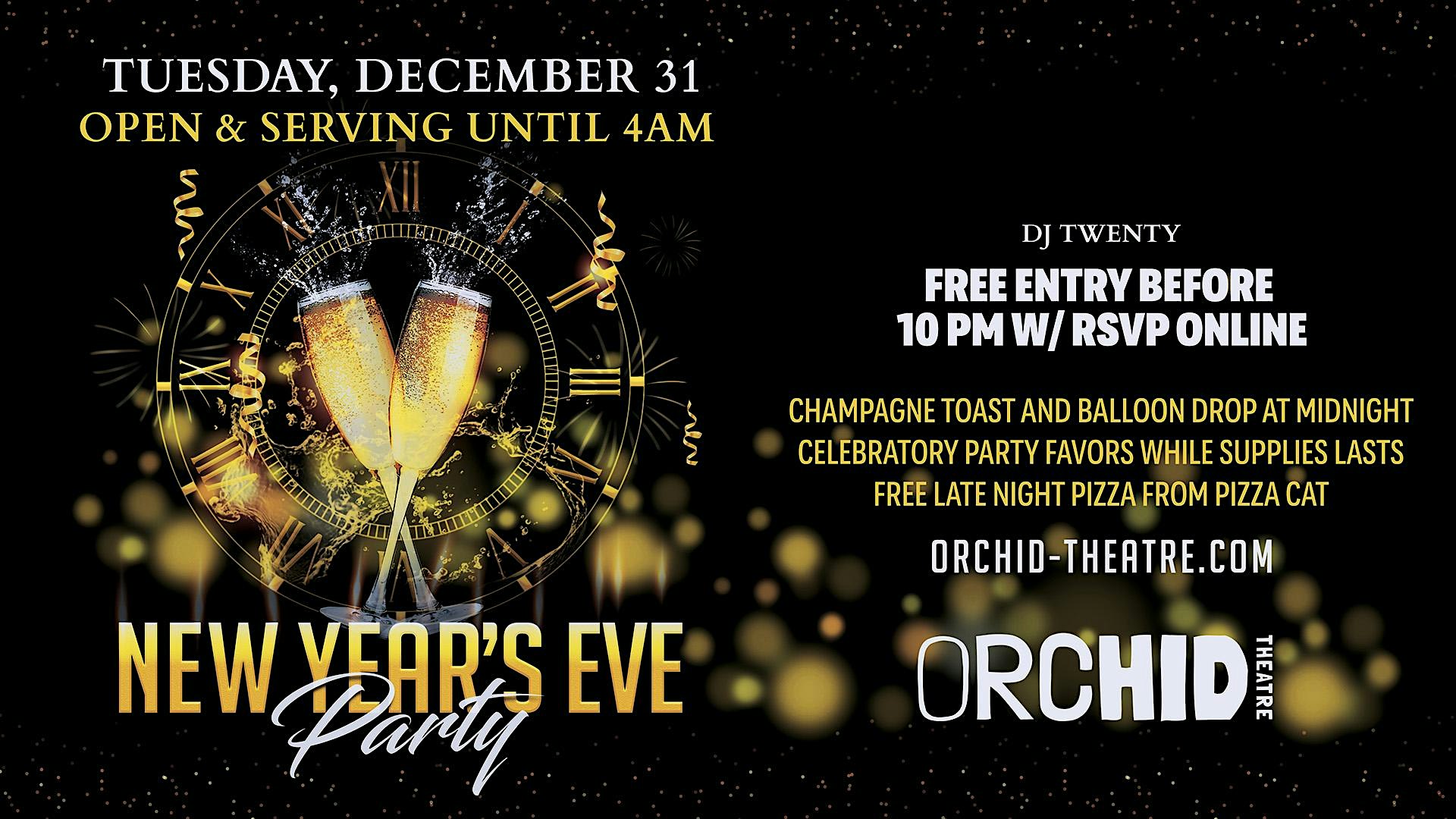 New Year’s Eve at Orchid Theatre – Ferndale, MI