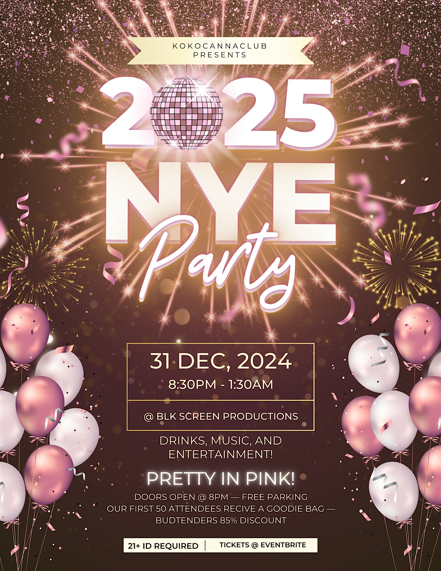 PRETTY IN PINK!  NYE PARTY – Elk Grove, CA