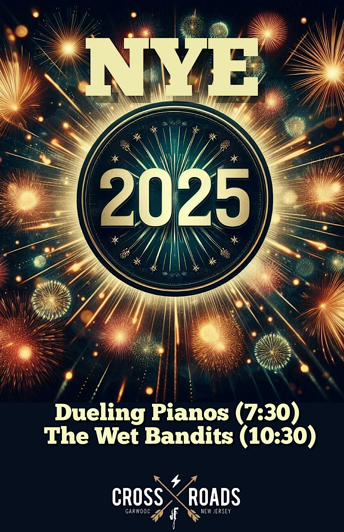 NYE w/ Dueling Pianos & The Wet Bandits – Garwood, NJ