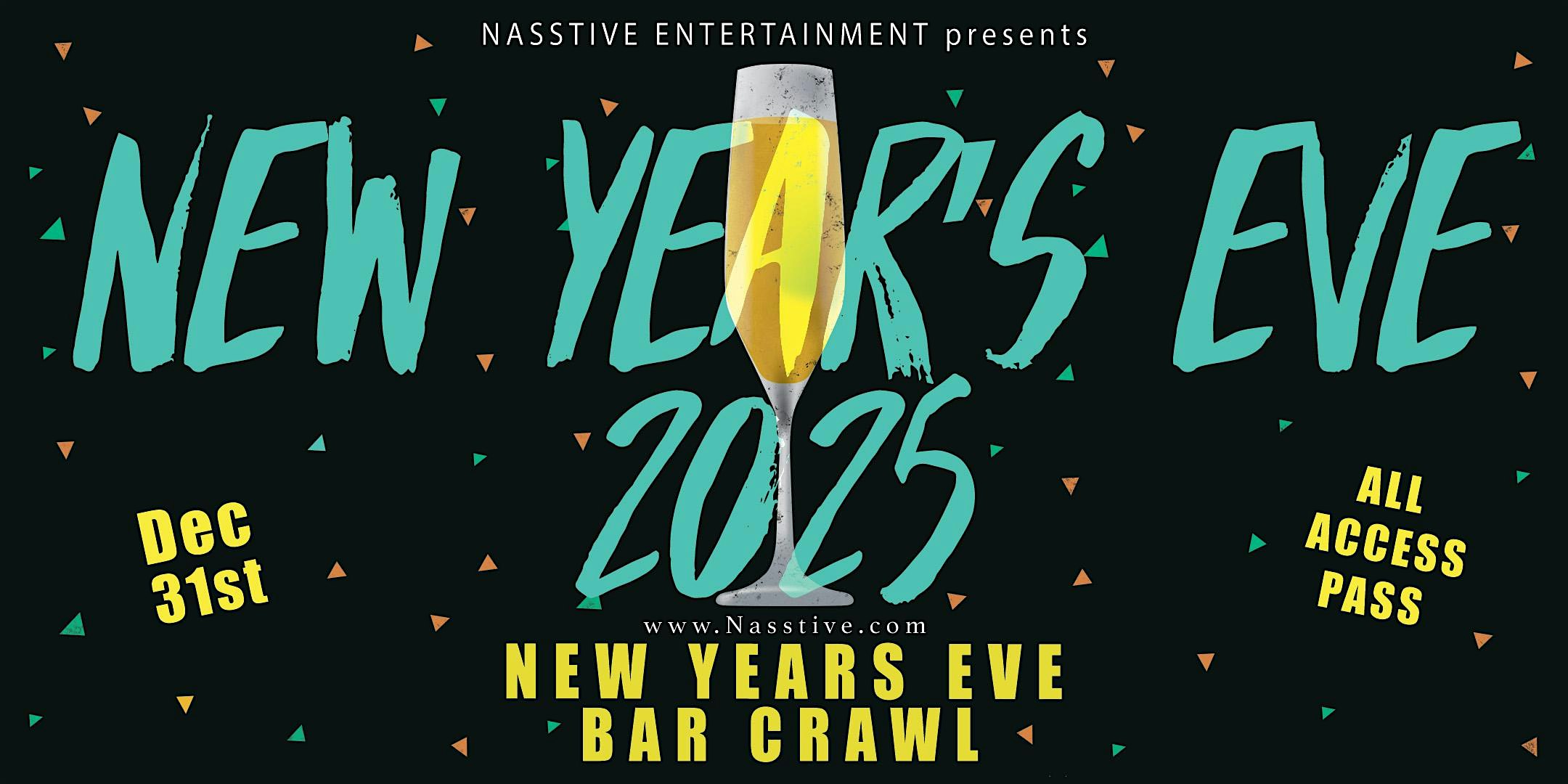 New Years Eve Colorado Springs NYE Bar Crawl – All Access Pass 10+ Bars – Colorado Springs, CO